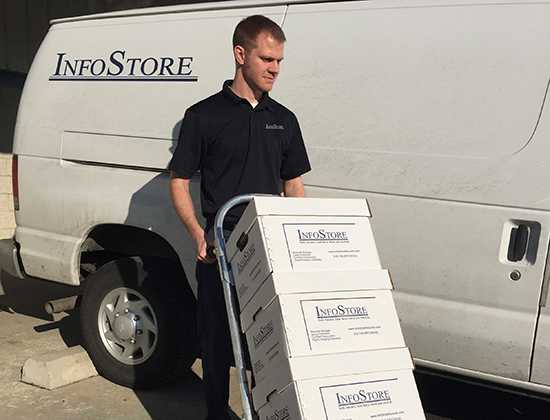Delivery Driver with boxes