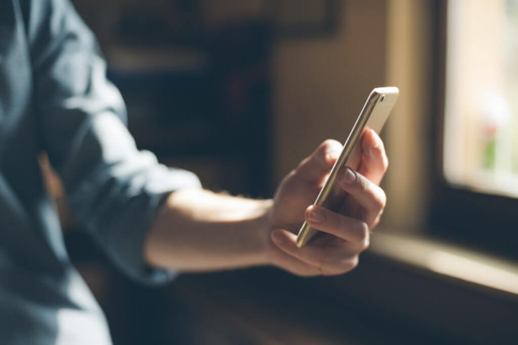 someone holding mobile