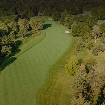 aerial view of golf course